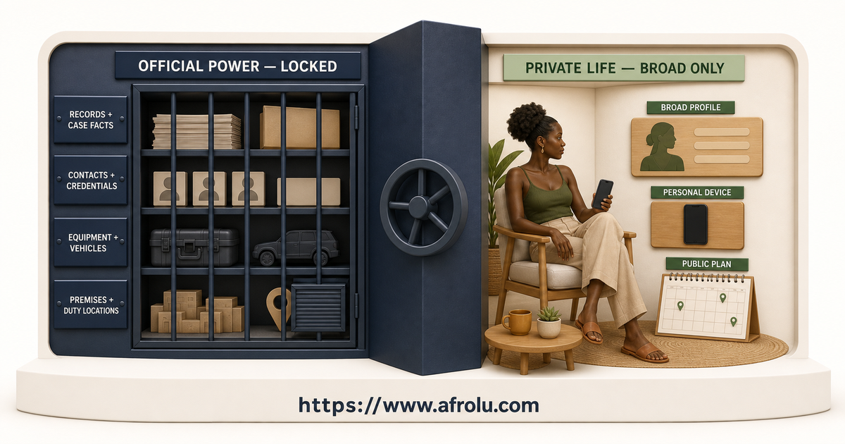 Locked firewall keeps police records, case facts, credentials, duty locations and resources away from a private adult dating profile