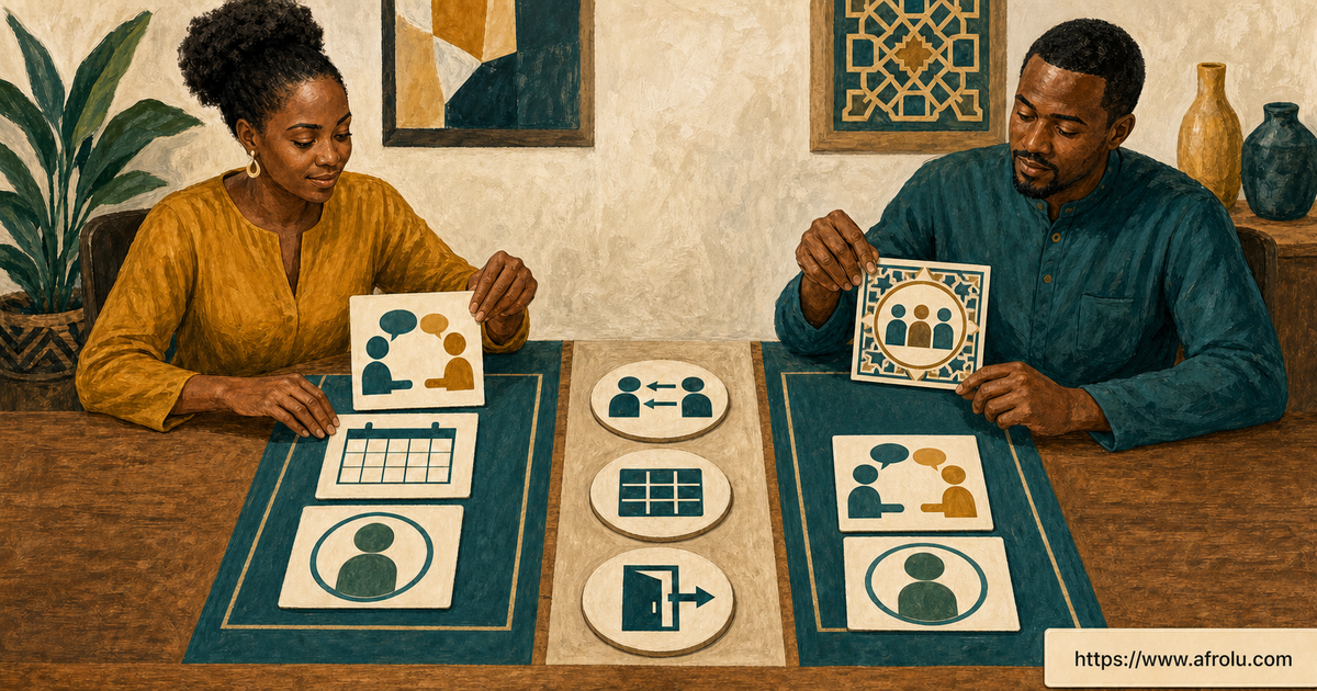 Two adult Kenyan readers compare a broad dating lane with a Muslim marriage-context lane before choosing one current account test