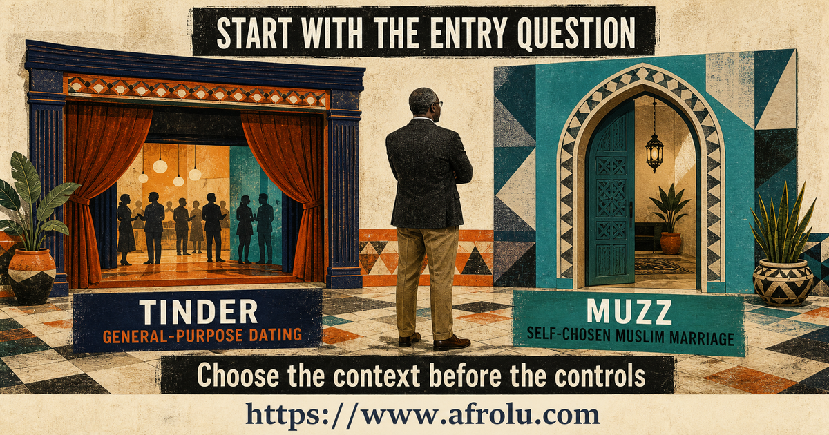 Mature Kenyan adult compares a general-purpose Tinder entry with a self-chosen Muslim-marriage Muzz entry before using product controls